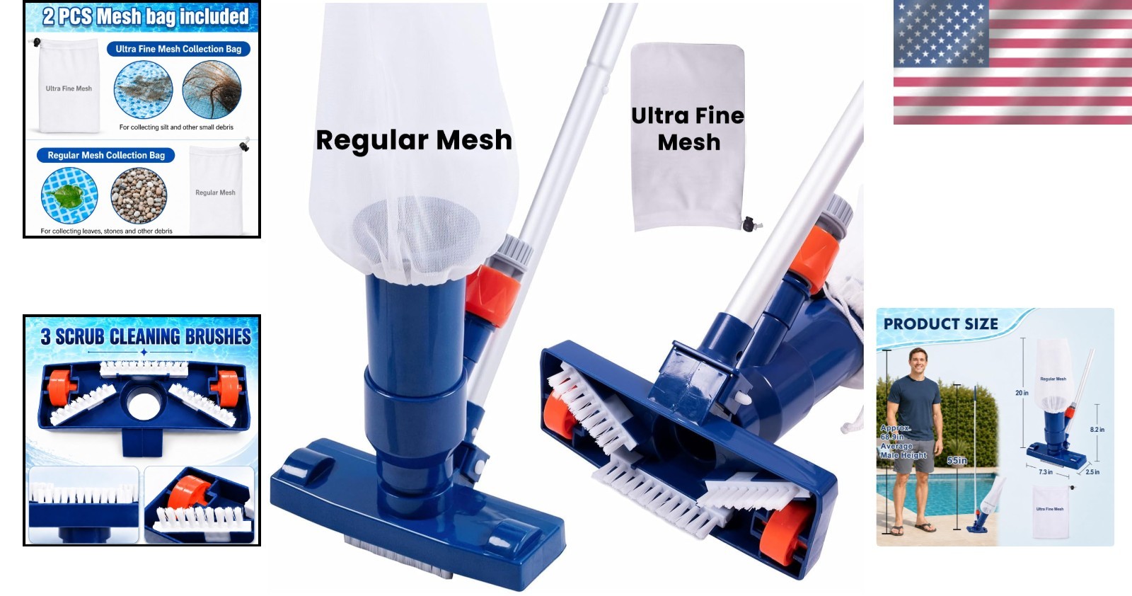 Water-Powered Pool Vacuum Cleaner – Ideal for Above Ground Pools and Spas
