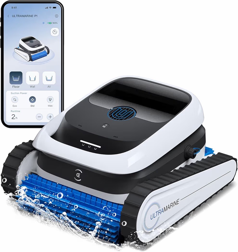 ECOVACS Ultramarine P1 Cordless Robotic Pool Cleaner 4800 GPH App, 180 Min
