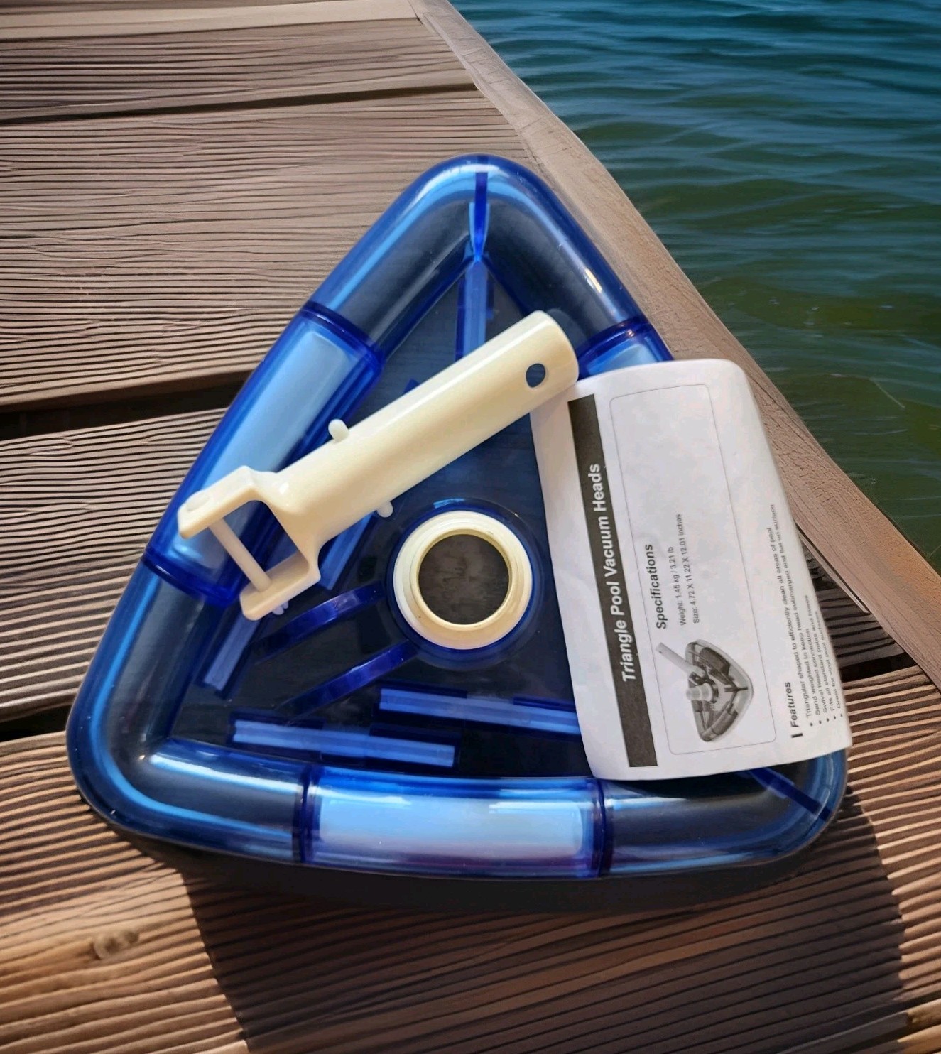 Triangle Pool Vacuum Head with Brushes Weighted Suction Head new in package