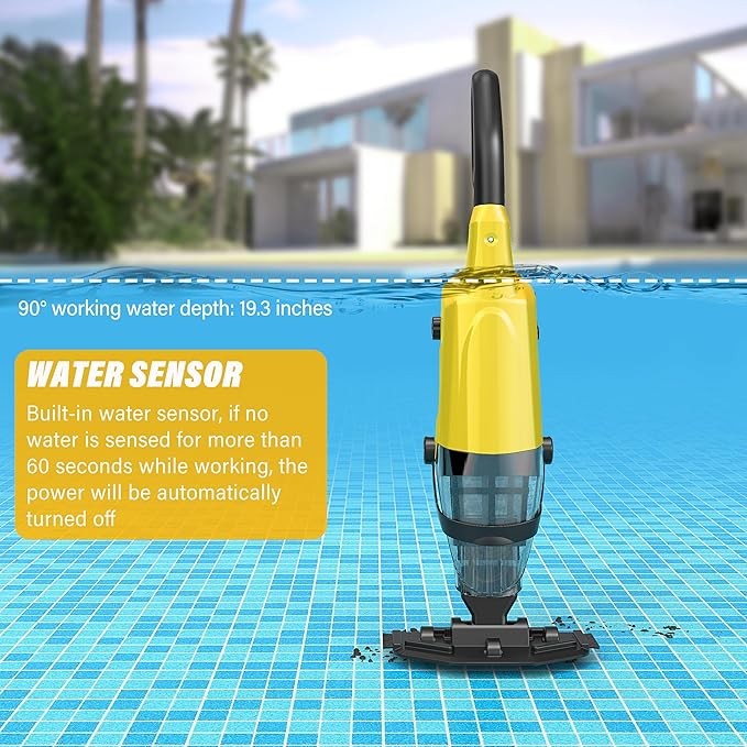 EFURDEN Pool Vacuum for Above Ground Pool, Cordless Handheld Rechargeable Pool