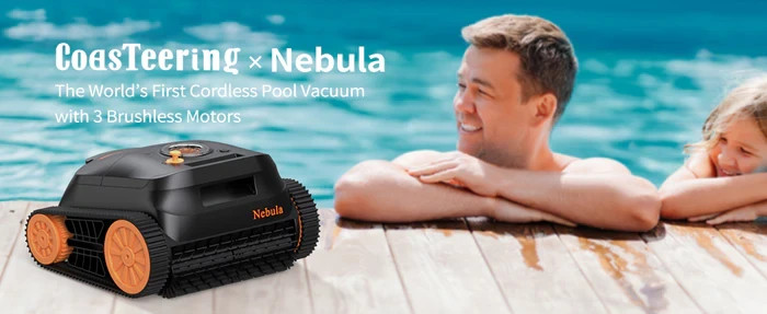 Nebula Cordless Robotic Pool Cleaner Wall Climbing Waterline 3H Runtime