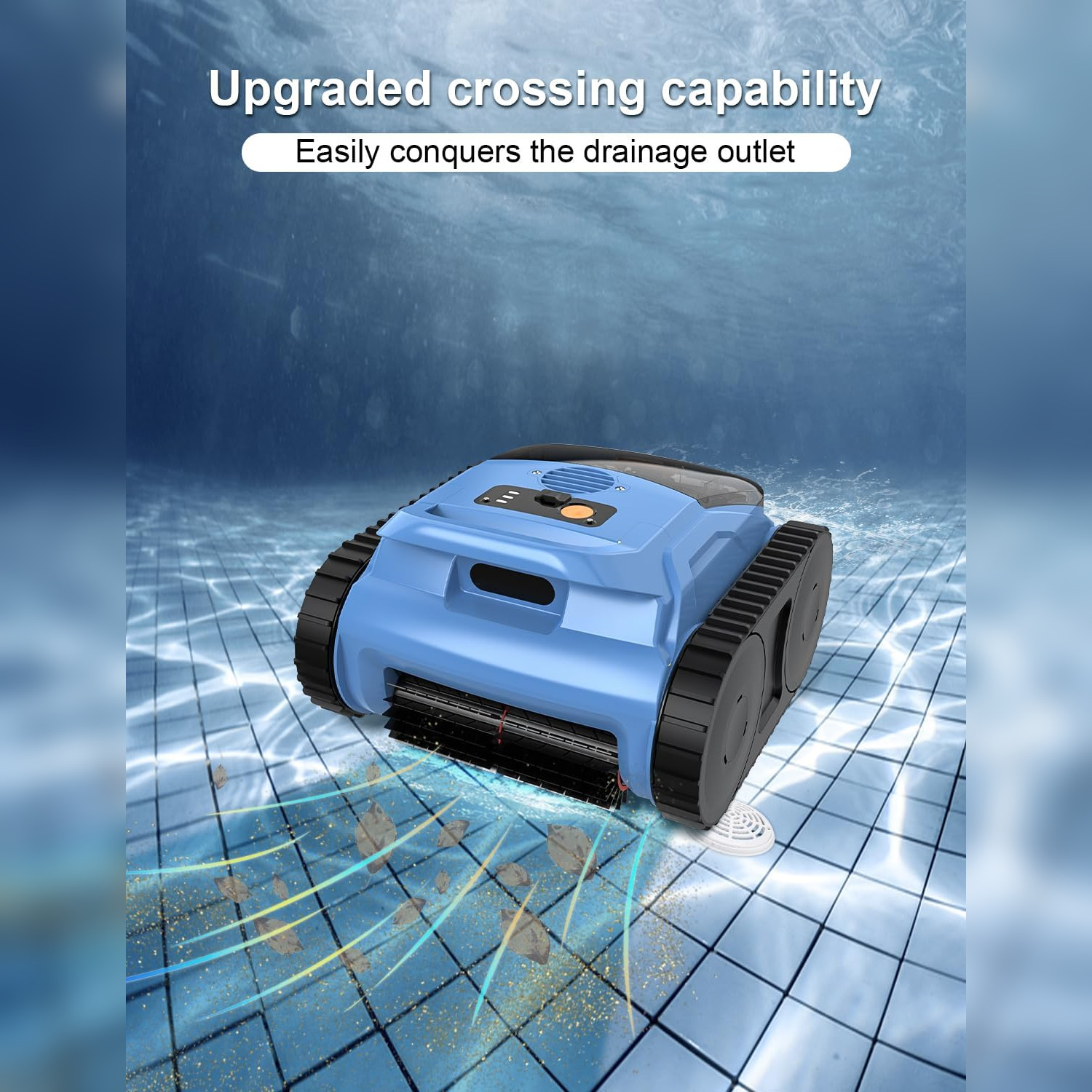 Robotic Pool Cleaner for Floor &Wall/Waterline and Drain Cleaning to 2150 Sq.ft