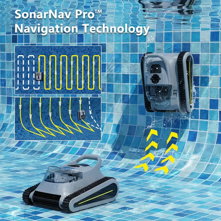 SEAUTO SAT30 Cordless Robotic Pool Cleaner APP Control 7800mAh Above Ground Pool