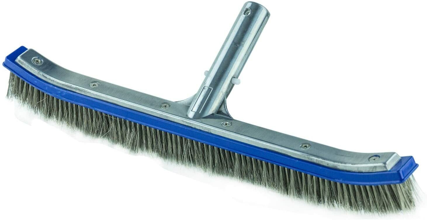 18″ Aluminum Inground Swimming Pool Brush with Stainless Steel Bristles