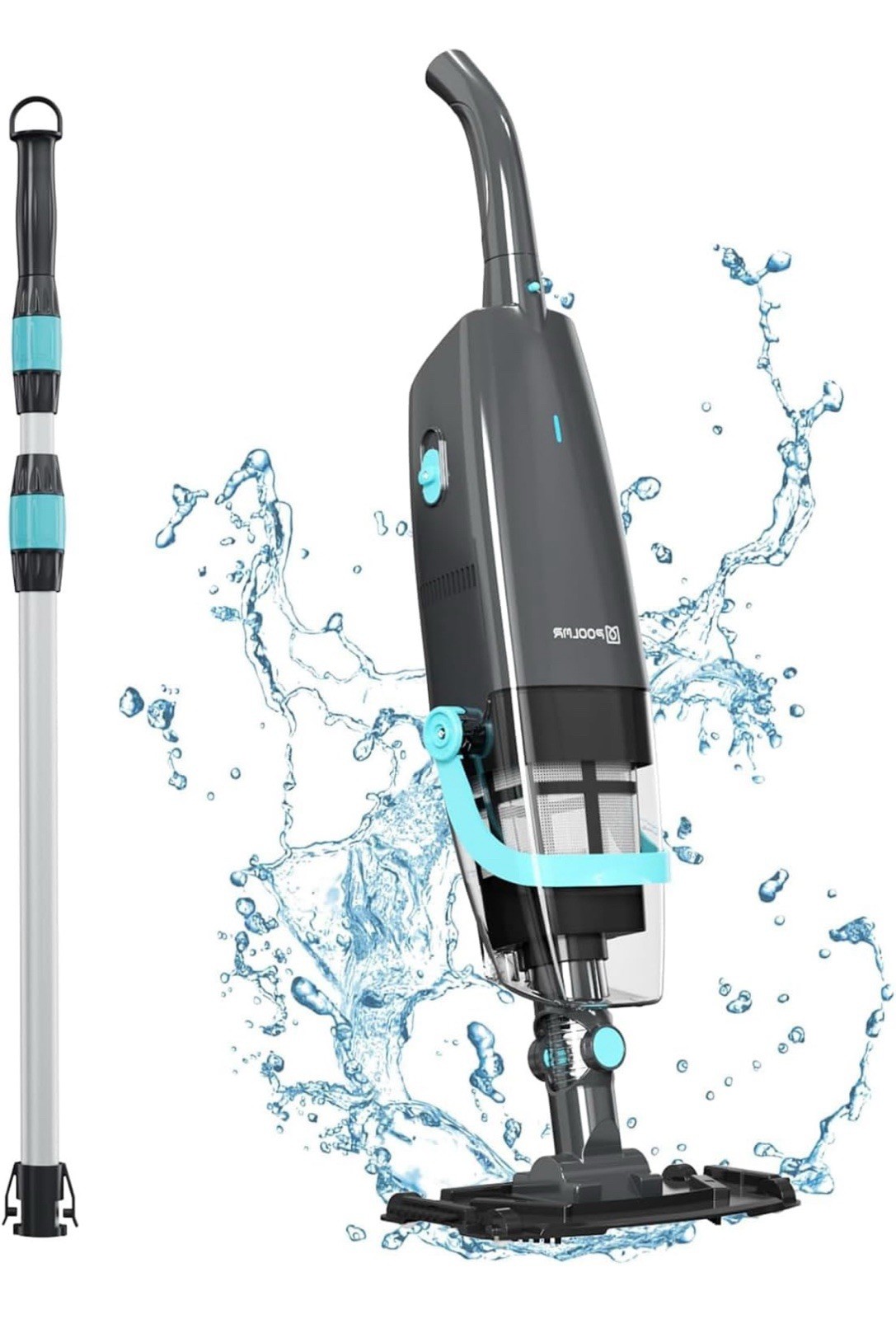 Cordless Rechargeable Pool Vacuum Handheld Pool Cleaner with Telescopic Pole
