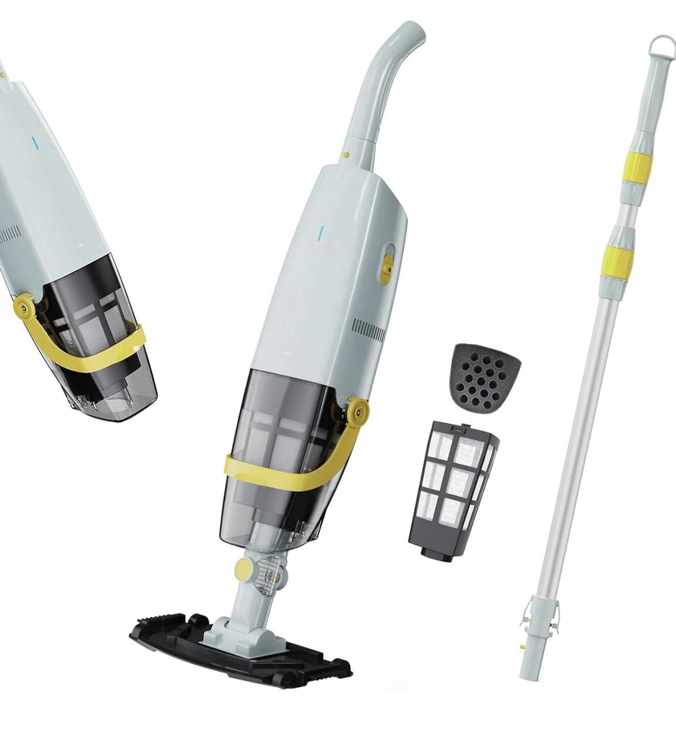 Lydsto S1 Handheld Cordless Pool Vacuum Dual Phase Debris Filter Opened Box
