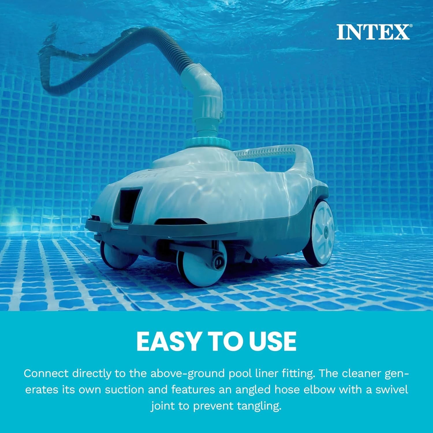 INTEX 28006E ZX100 Pressure-Side Above Ground Automatic Pool Cleaner