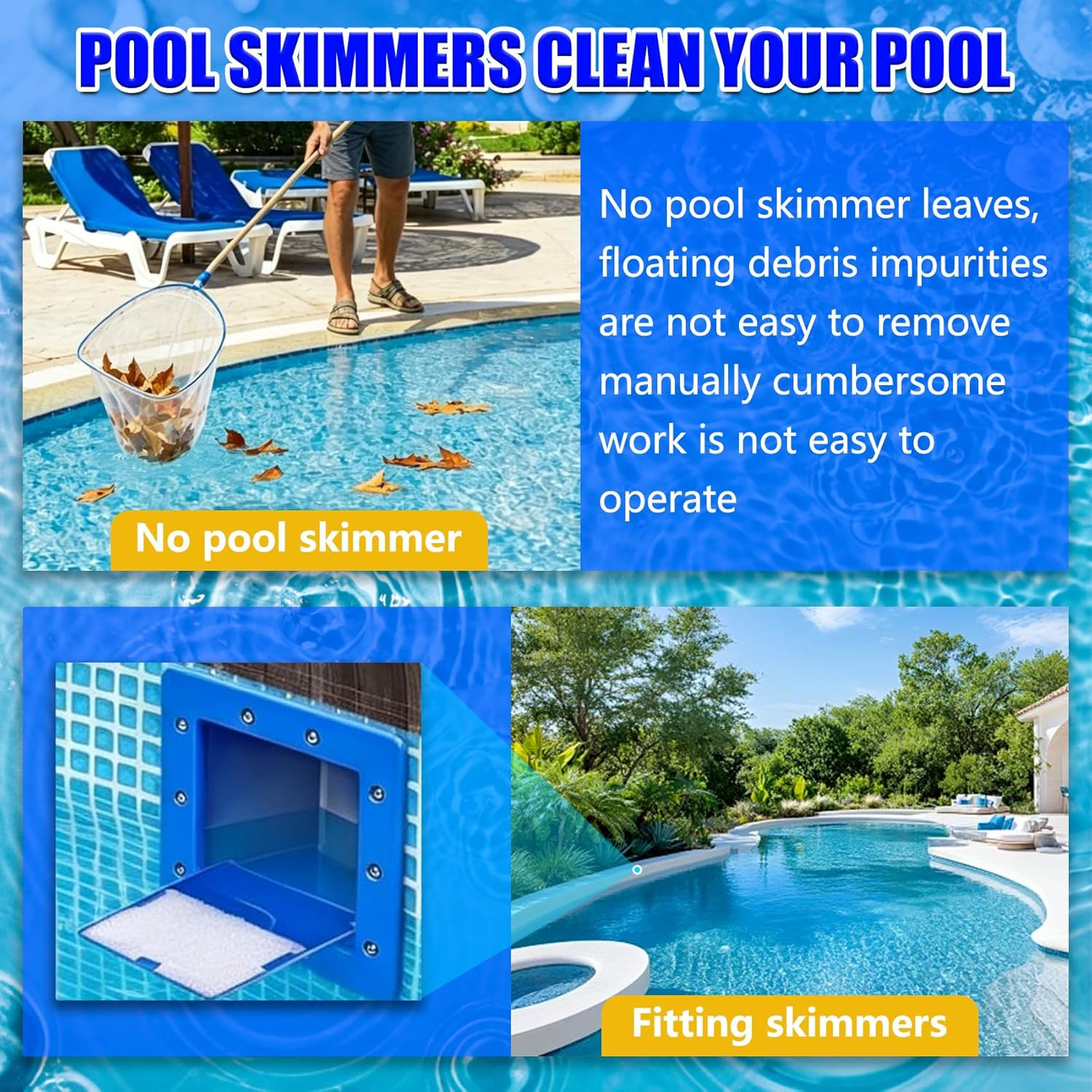 New Above-Ground Pool Skimmer, Thru-Lwall-Mounted Above-Ground Pool Skimmer (Wit