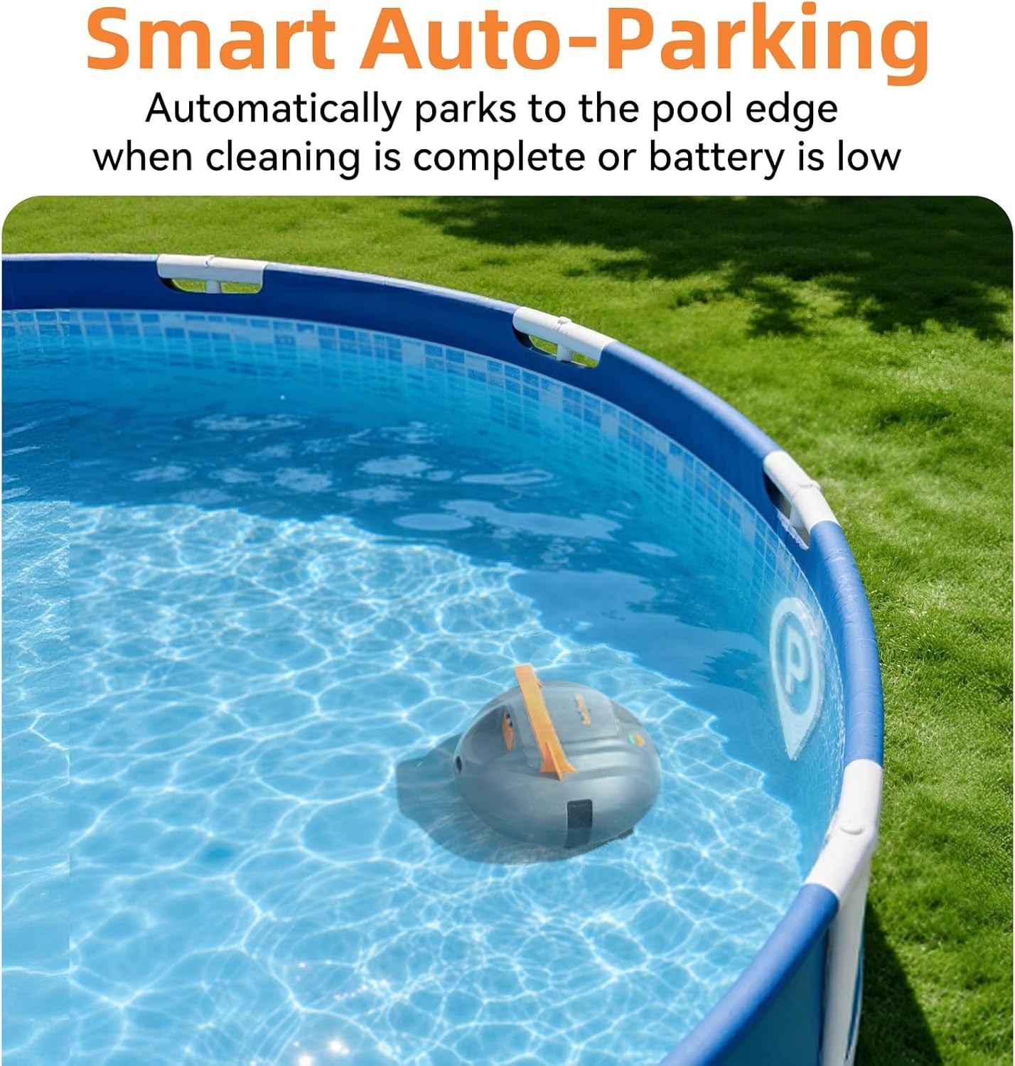 Powerful Cordless Robotic Automatic Pool Vacuum Cleaner for Above Ground Pools