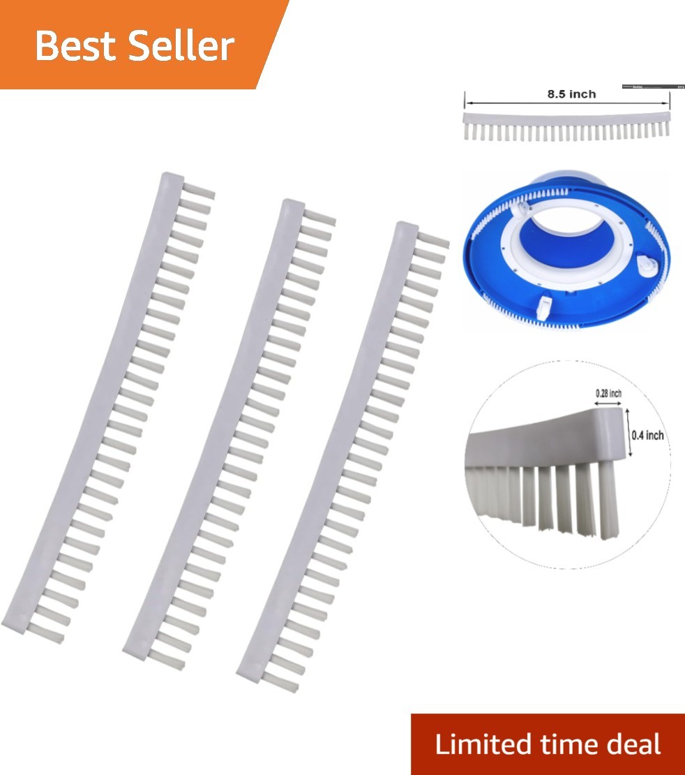 3-Pack of 8.5 Inch Replacement Strips for Pool Leaf Eaters and Gulper Vacuums