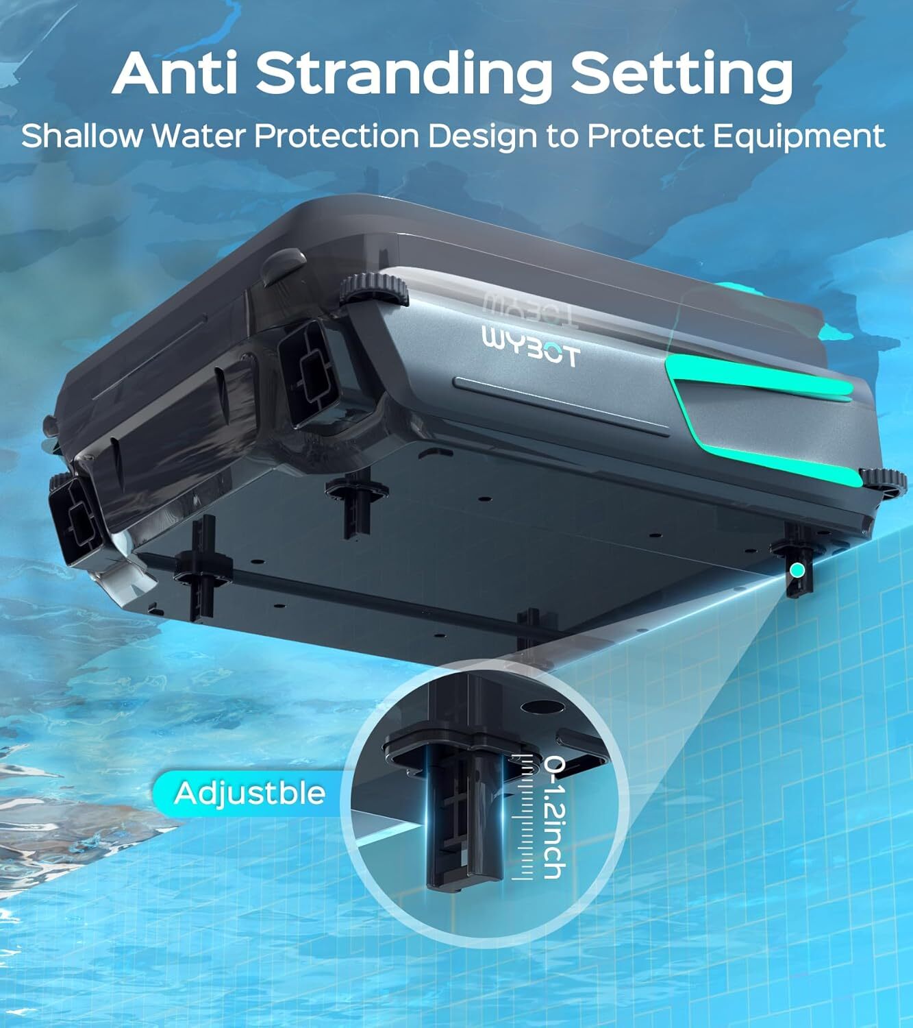 WYBOT F1 Solar Powered Robotic Pool Cleaner Pool Surface Skimmer Robot App A