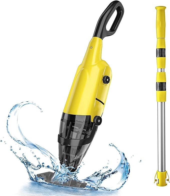 Handheld Pool Vacuum Rechargeable Pool Vacuum Cleaner with Telescopic Pole USA