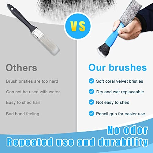 Ziciner Blue Double Head Brush for Car Clean – Soft Auto Interior – 1 Pc