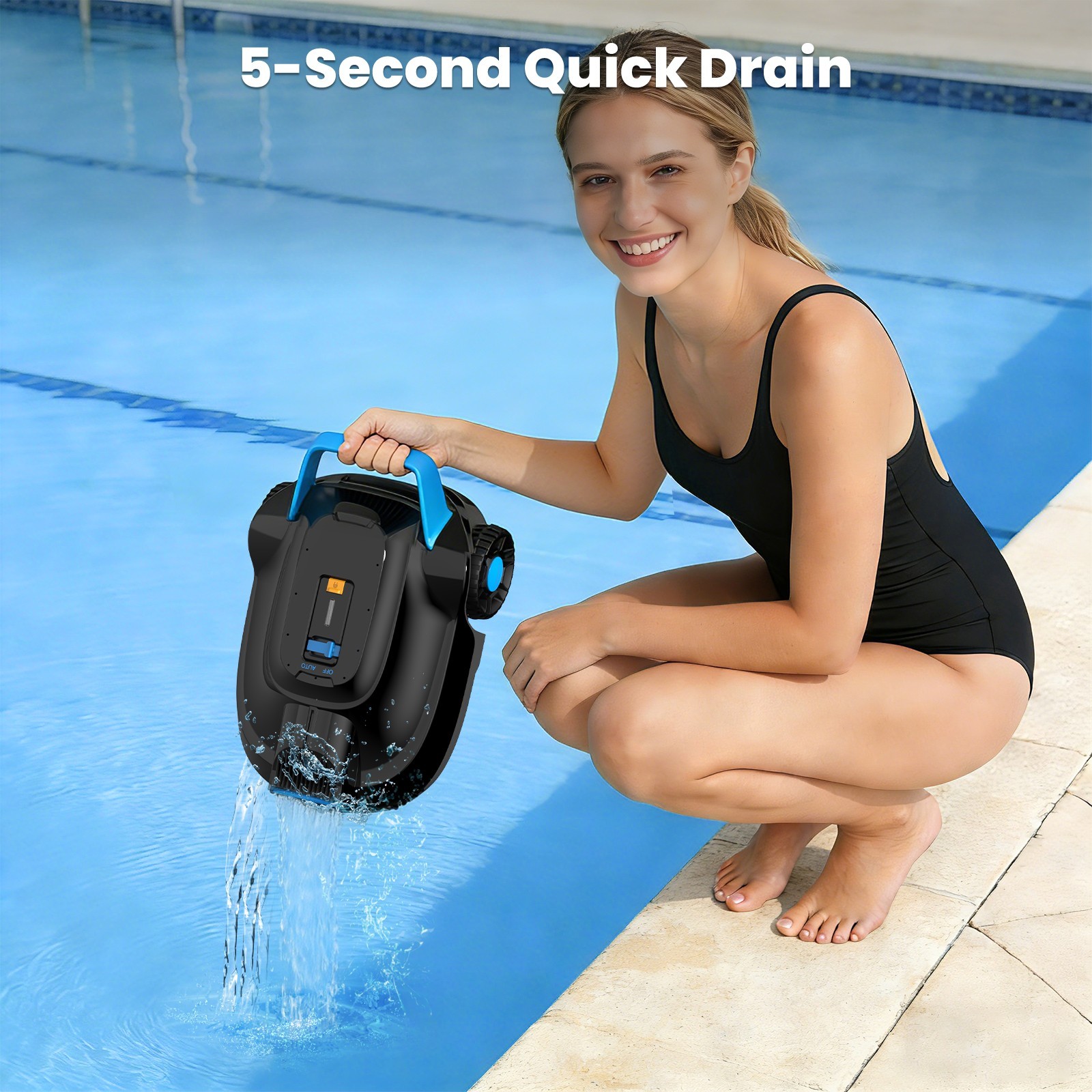AIRROBO CP02 Cordless Robot Pool Cleaner Vacuum Automatic For Inground & Above