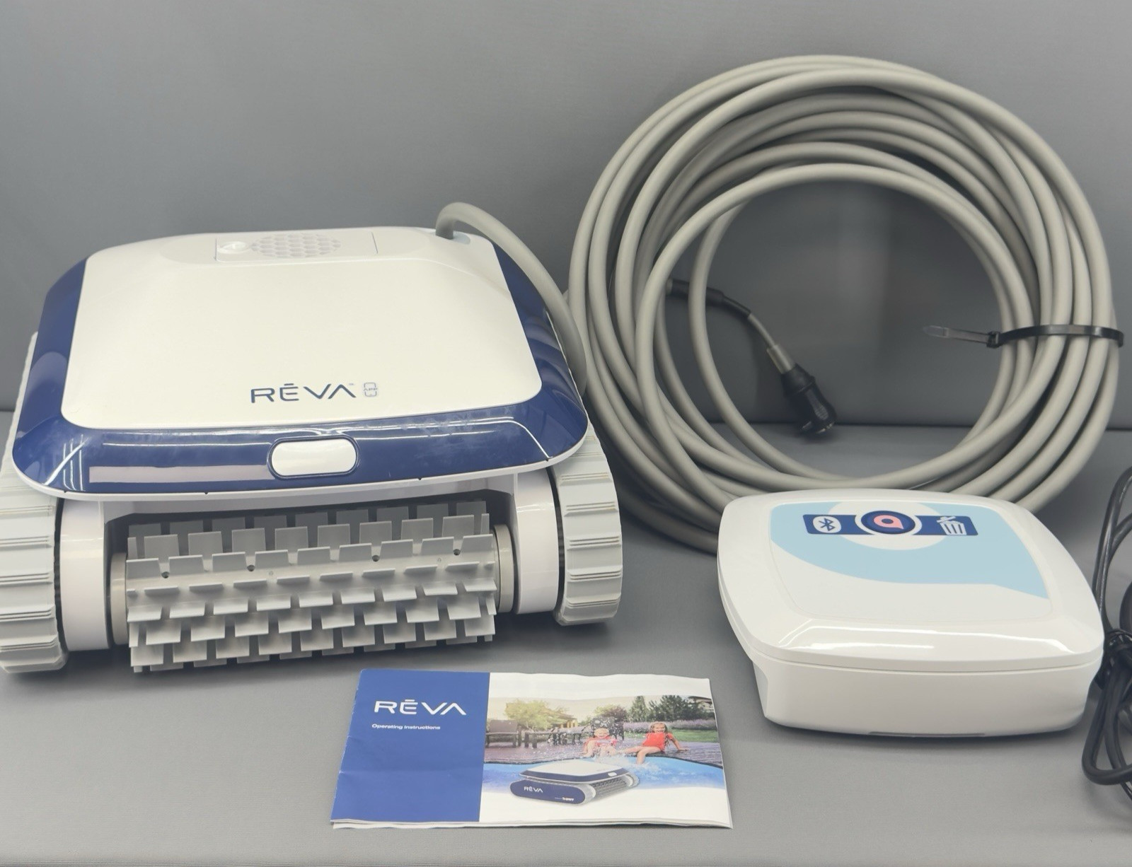 Aquabot REVA Smart Robotic Pool Cleaner w/ App Control Power Supply & 50ft Cable