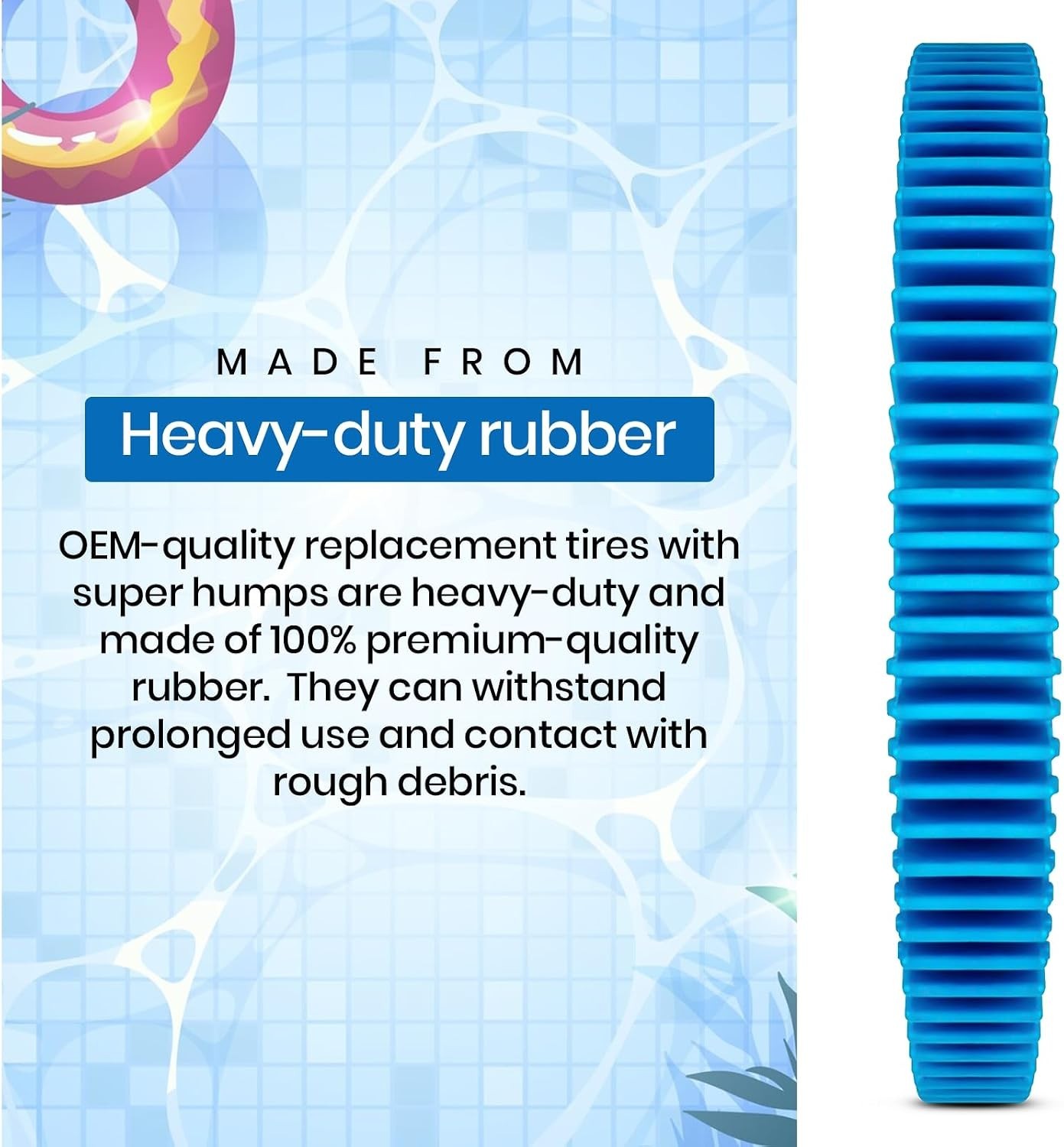 High-Quality 2-Pack Tires Compatible with Pool Cleaners – OEM #896584000-143