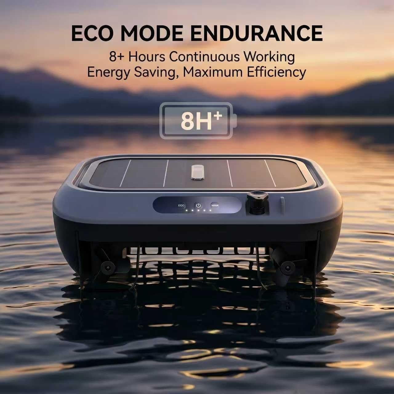 Automatic Robotic Pool Vacuum Cleaner Skimmer Solar Powered