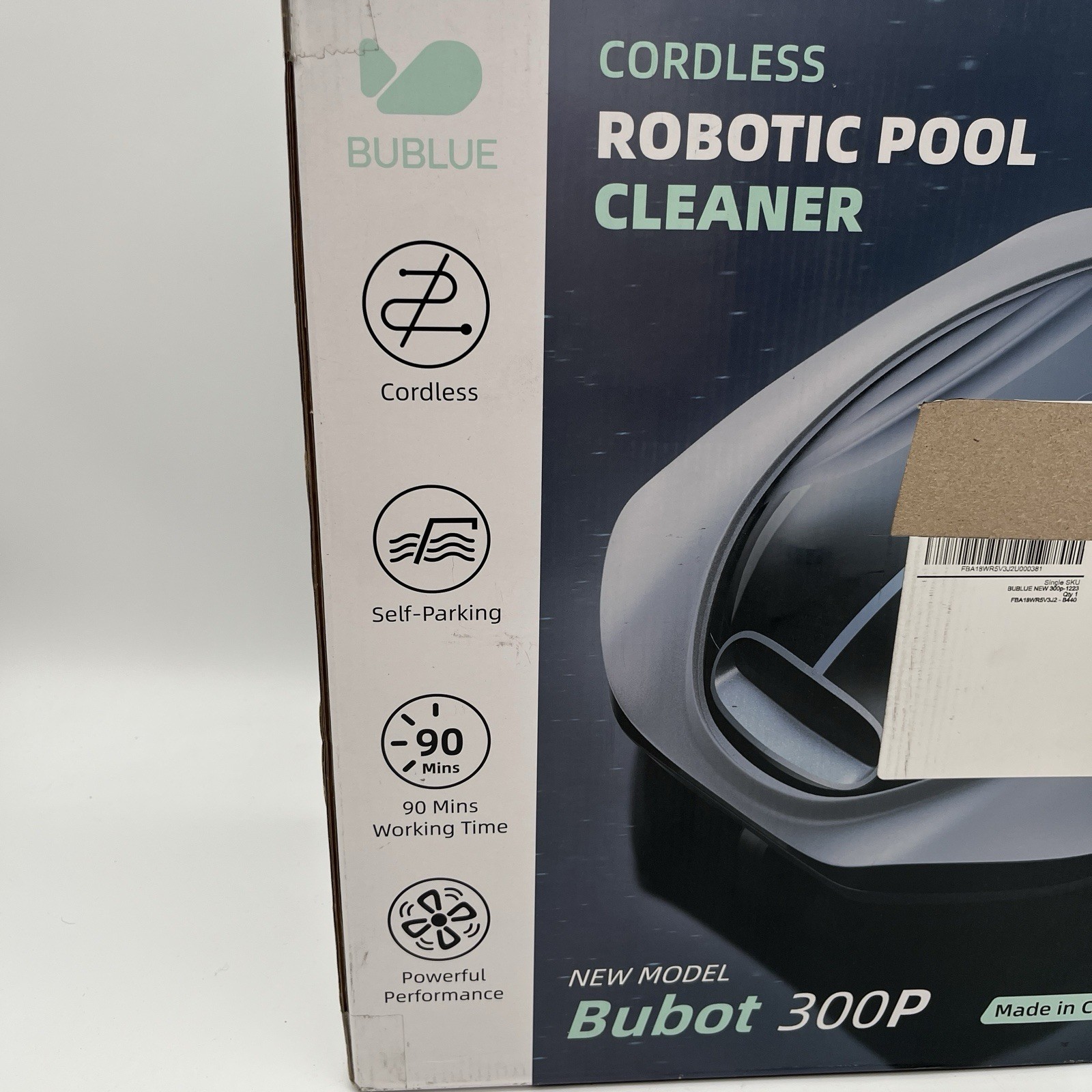 NEW!! BUBLUE 300P Bubot Cordless Self-Parking Pool Cleaner Robot Silver – A10PS
