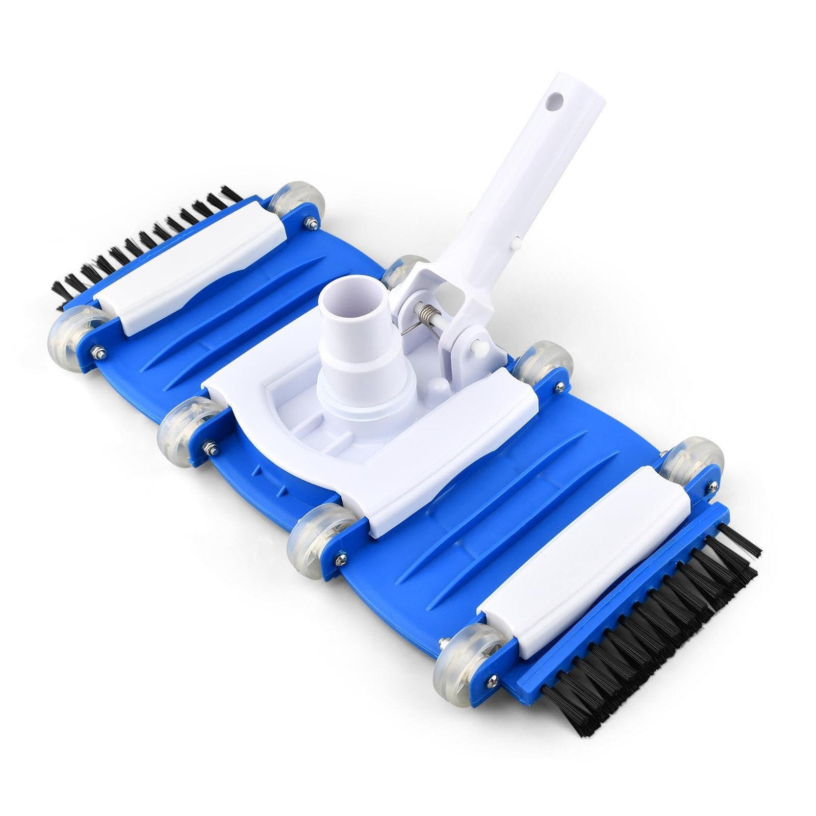 16in Pool Vacuum Head with Side Brushes Wheels Fits 1-1/4 1-1/2in Hose