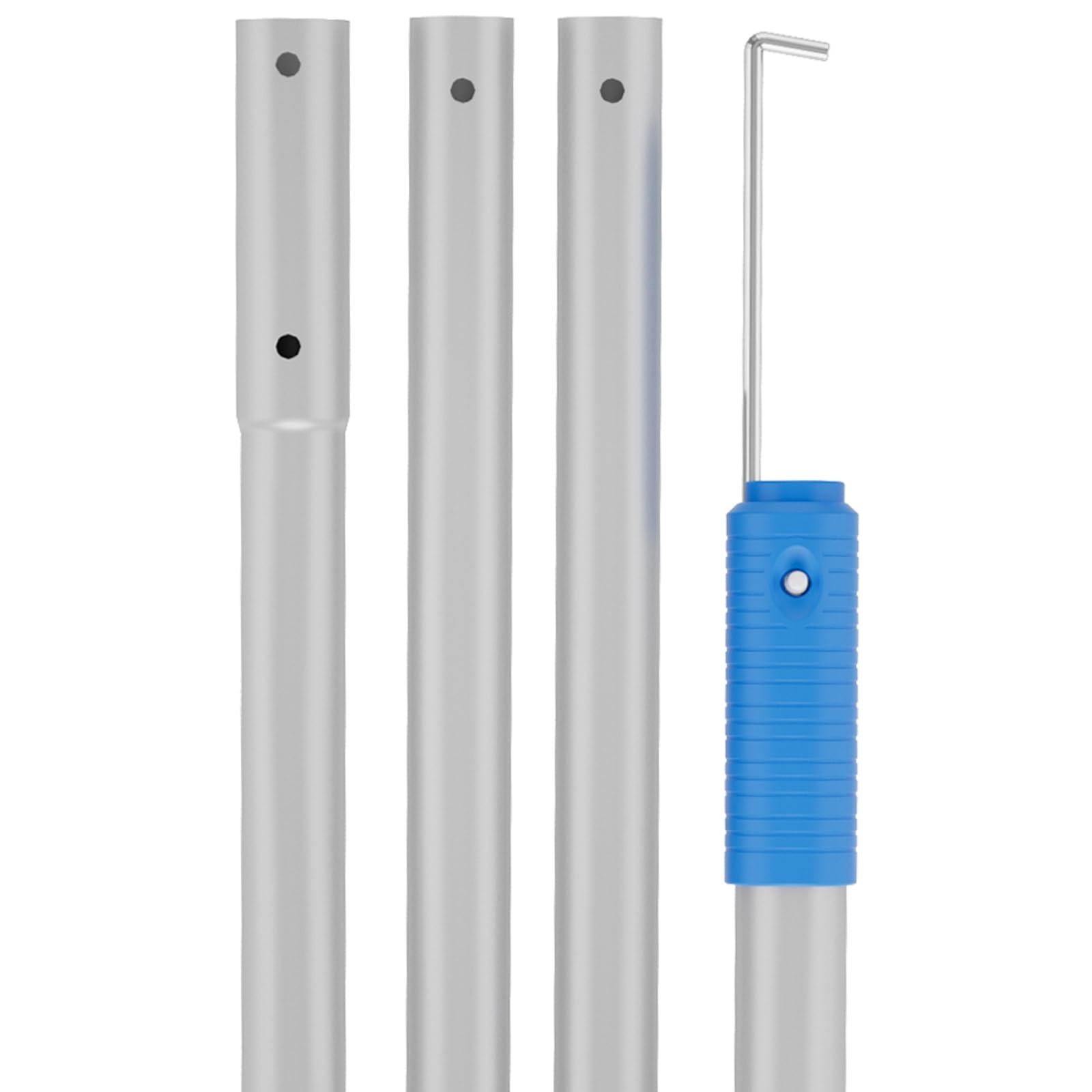 Tidymister Upgraded Pool Pole 4.5 Ft Long Hidden Hook Retriever Aluminum