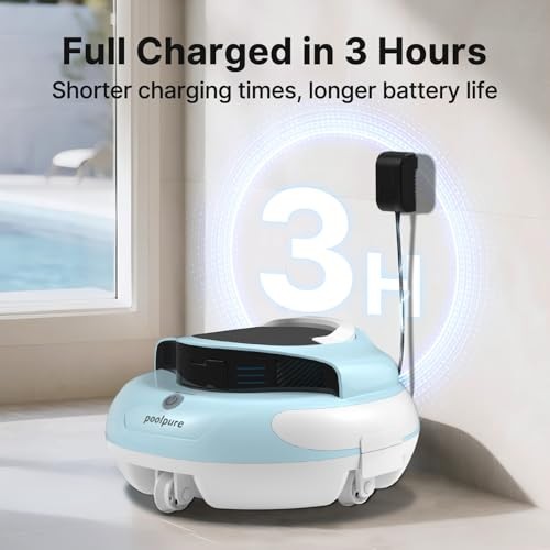 Rechargeable Pool Cleaner Cordless Dual Motor 1000sqft