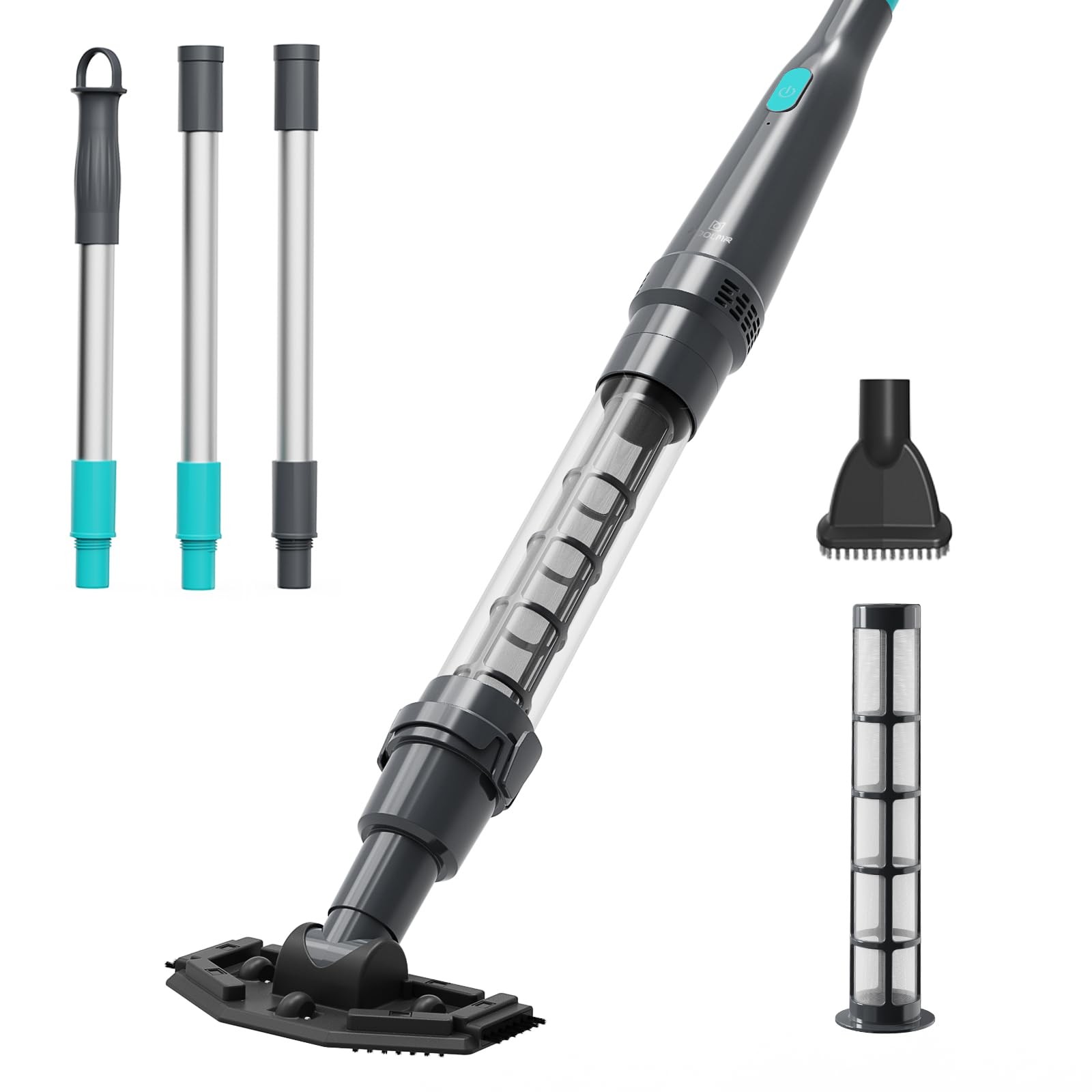 PoolMr Handheld Pool Vacuum for Above Ground & Hot Tub Vacuum, Black