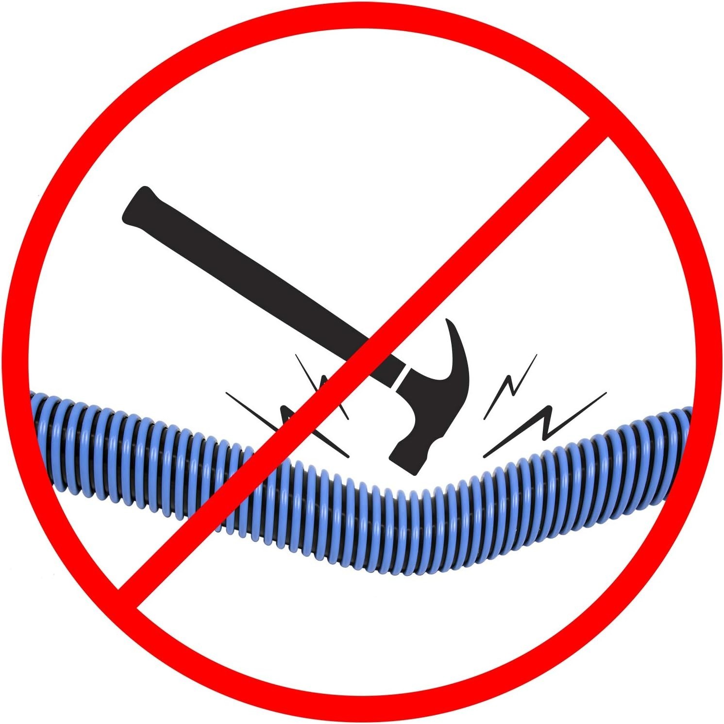 Manual Pool Vacuum Hose, 30 Ft x 1-1/2” for Inground & Above Ground Pools, No…