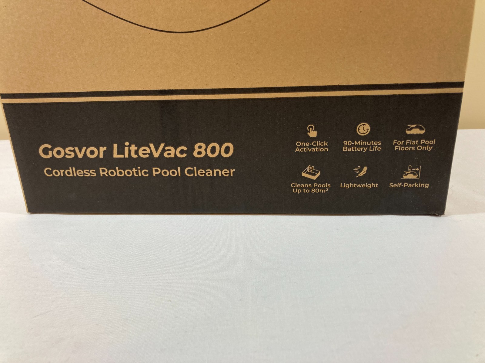 Brand New Open Box Gosvor Litevac 800 Cordless Pool Cleaner Self-Park 860 SqFt