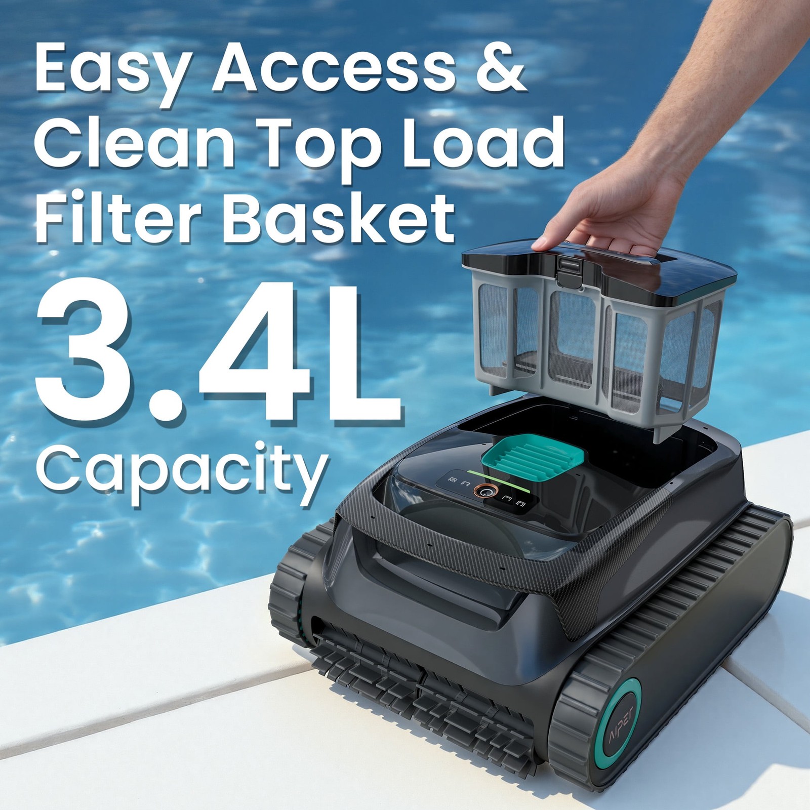 Aiper Scuba 1600W Cordless Robotic Pool Cleaner, Lightweight 15.9 lb,