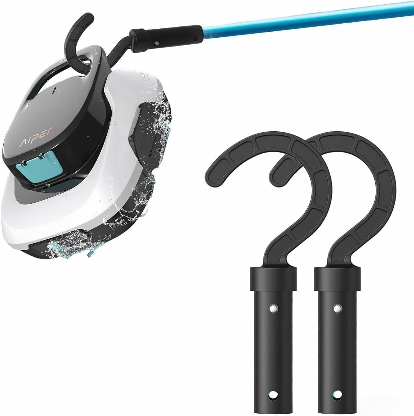 Pool Hook for Robotic Cleaners and Underwater Vacuums, 2 Pack