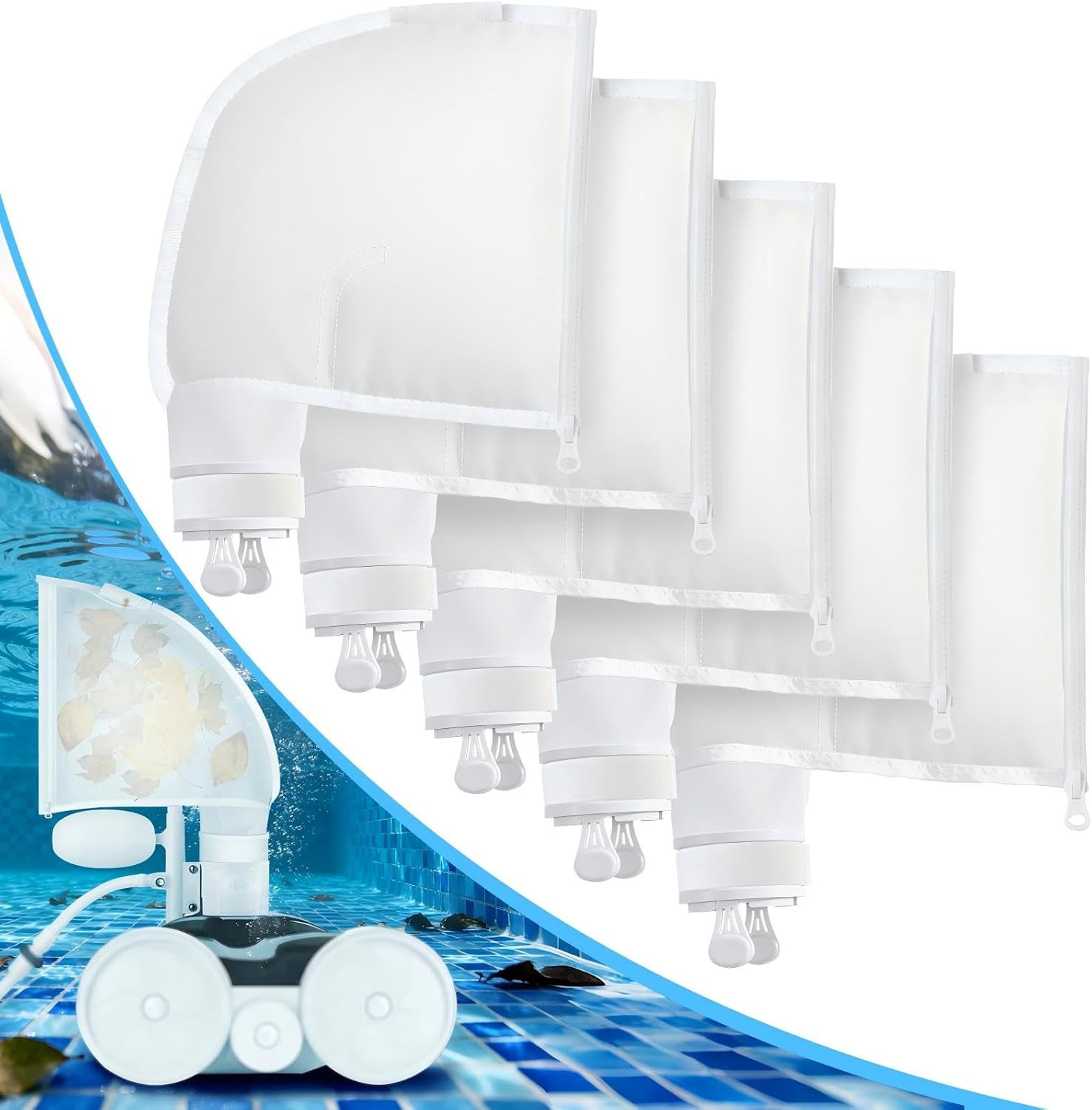 5 Pack Pool Cleaner Bags for Polaris 280 & 480 Replacement