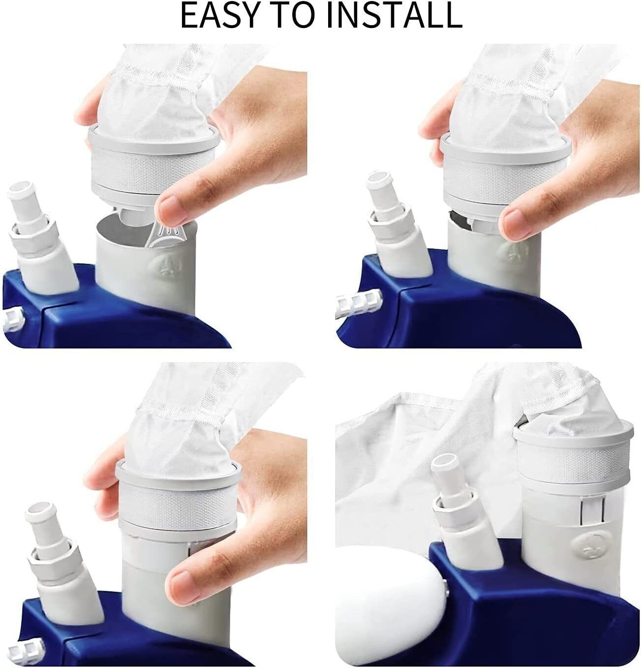 4Pc Pool Cleaner Bags Nylon Mesh Pool Vacuum Bag Replacement for Polaris 280 480