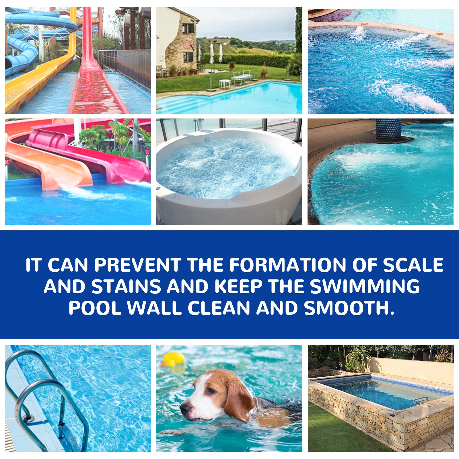 1~5x Multifunction Pool Cleaning Tablets for Crystal Clear Water, Clears Cloudy
