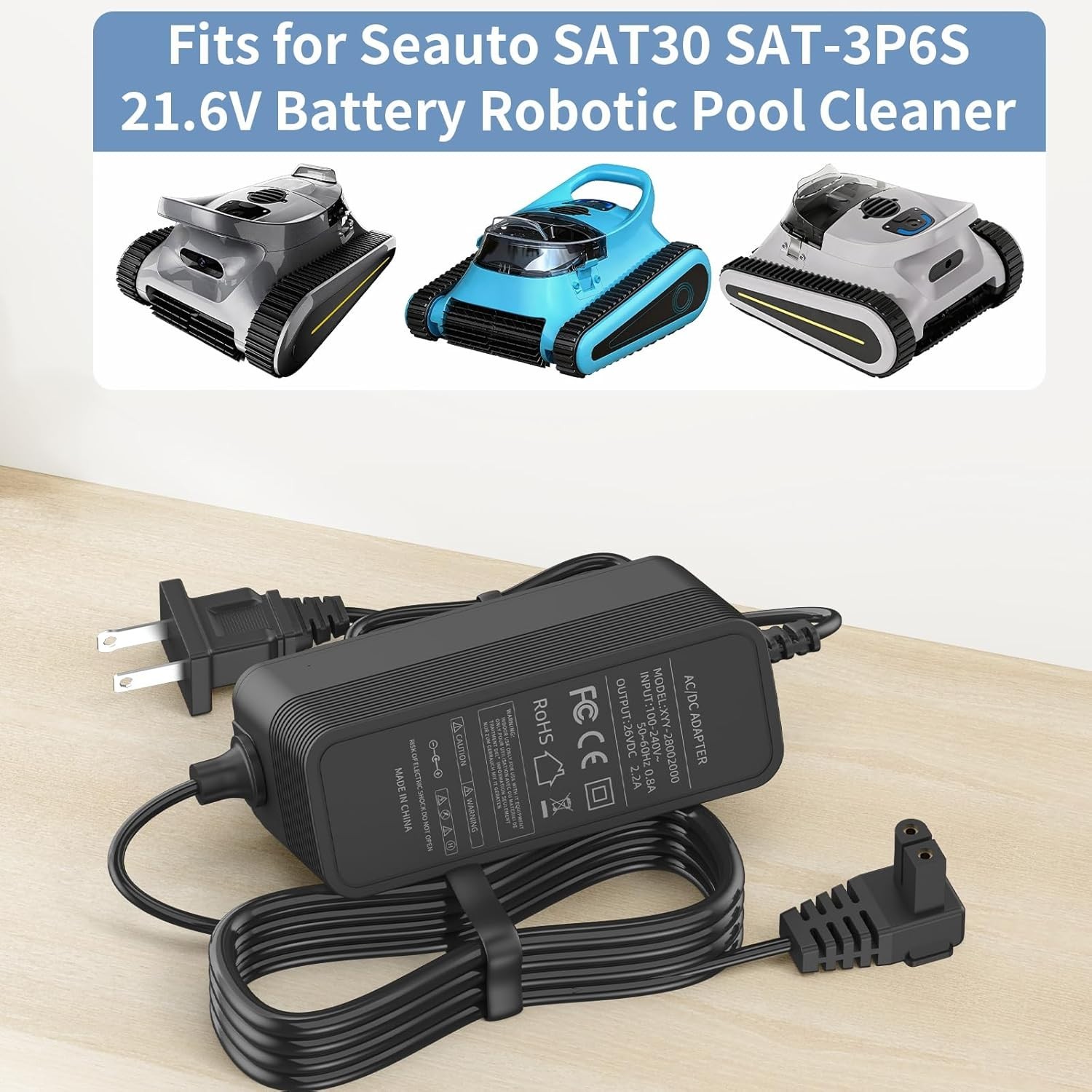 26V Charger for 21.6V Battery Pool Cleaner Compatible with Seauto Crab CR and…