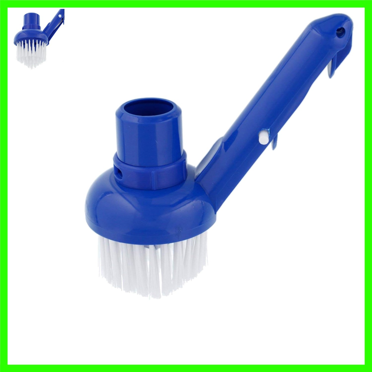 Swimming Pool Corner Vacuum Brush with Adjustable Vac Ring – Connects to Stan…