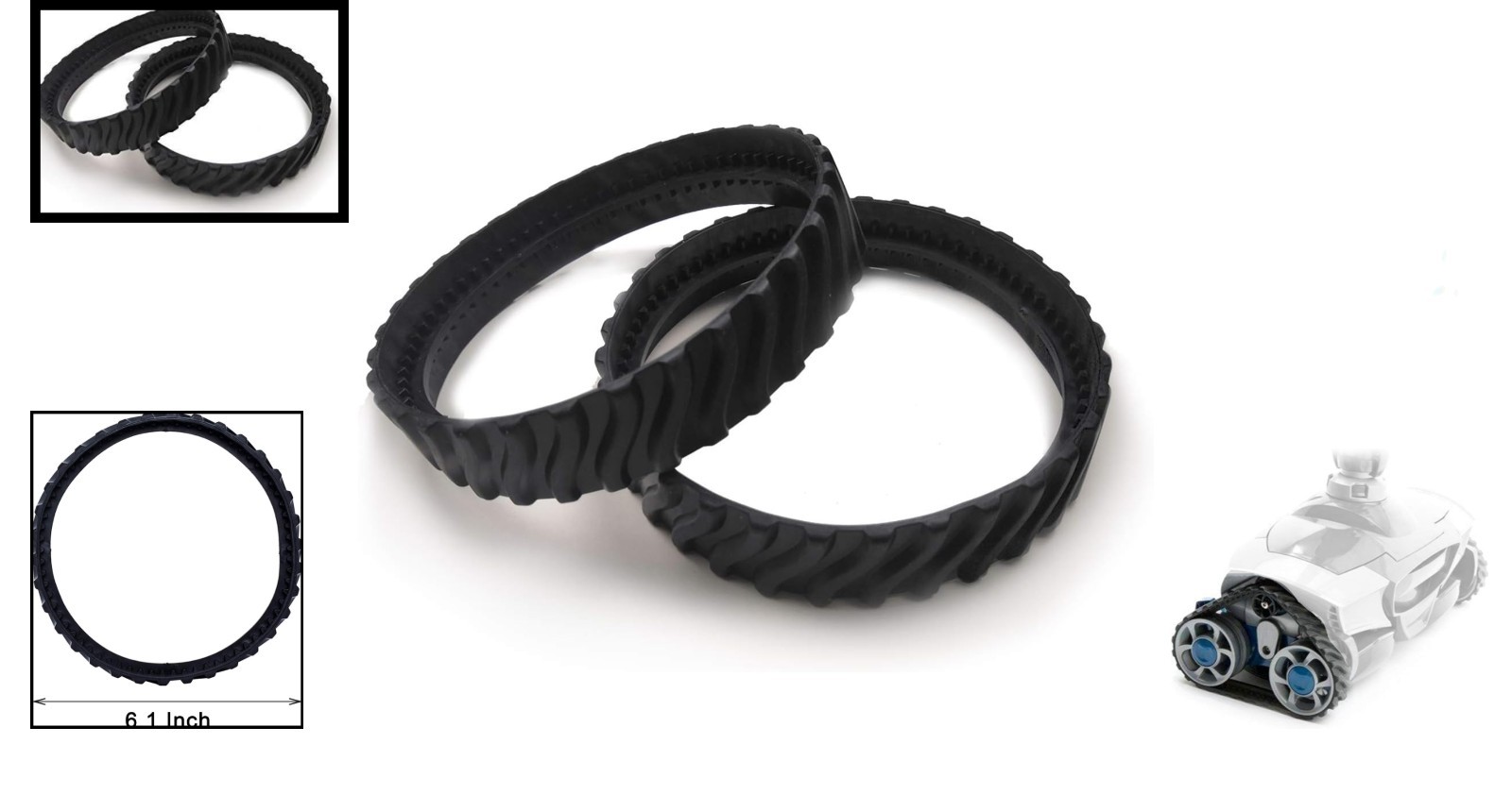 Exact Fit R0526100 Pool Cleaner Tracks – Easy Installation & Long-Lasting Rubber