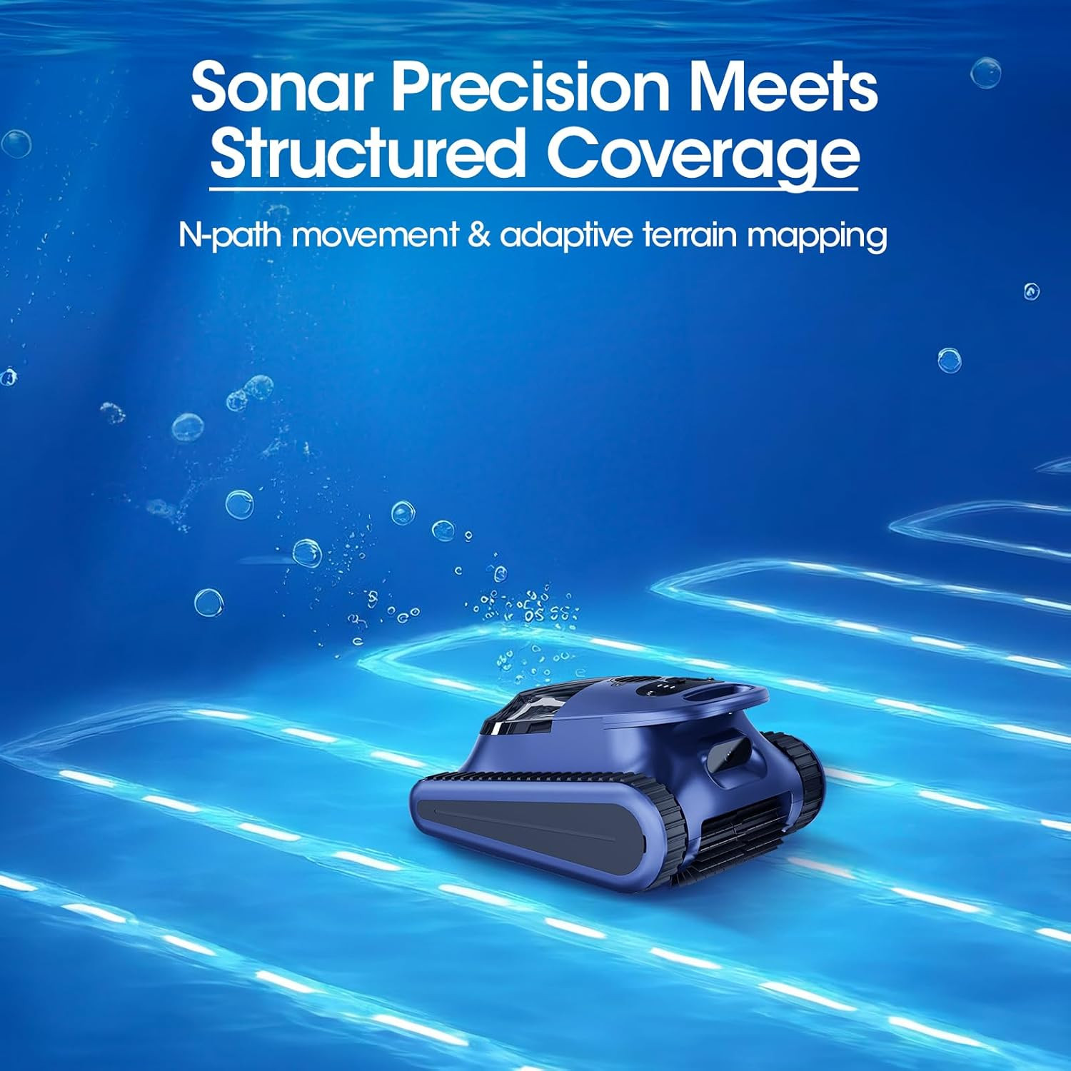 Cordless Robotic Pool Cleaner, Pool Vacuum 180W Brushless Motor, 45000Pa Suction