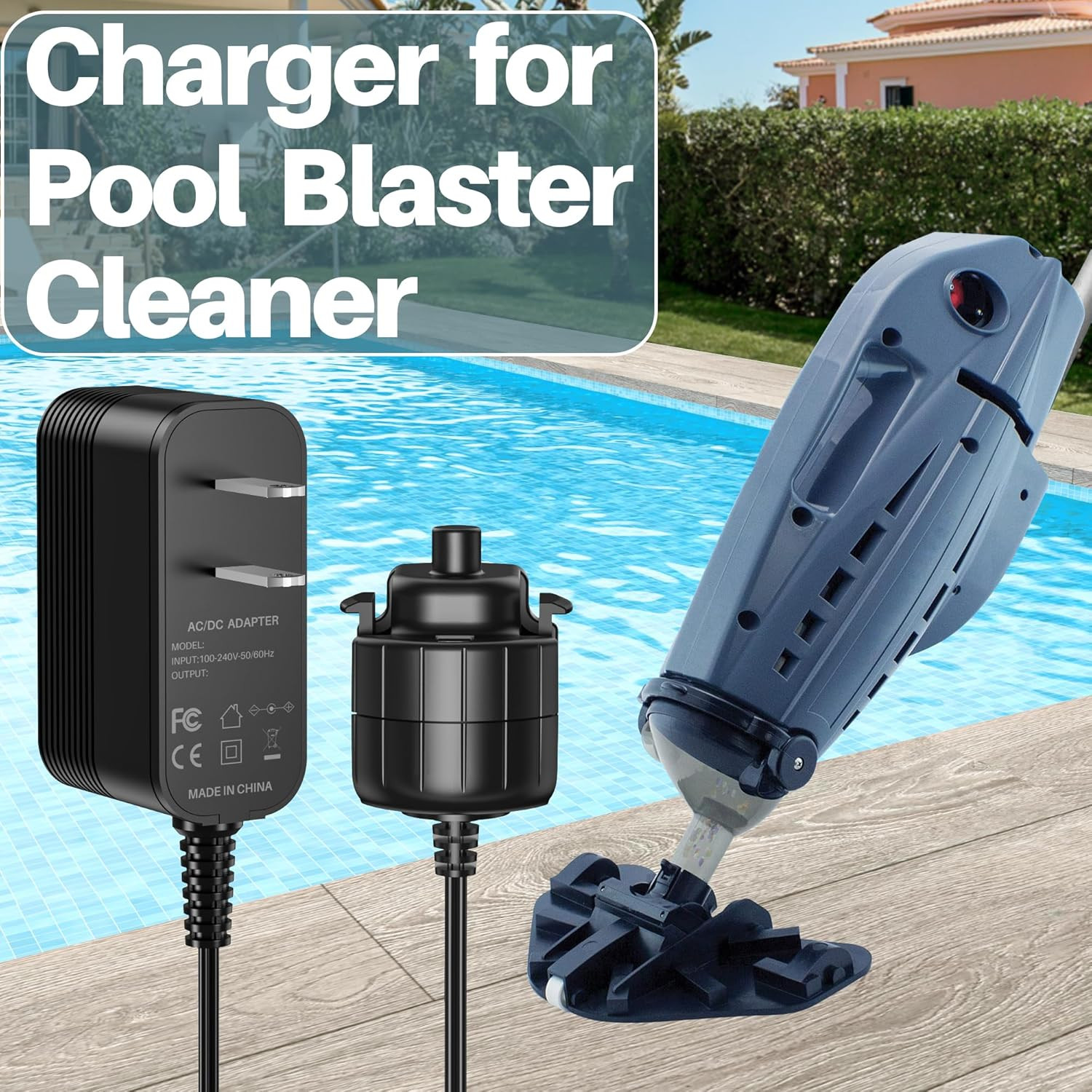 Charger for Pool Blaster Vacuum Parts Power Cord for Pool Blaster Max Cordless P