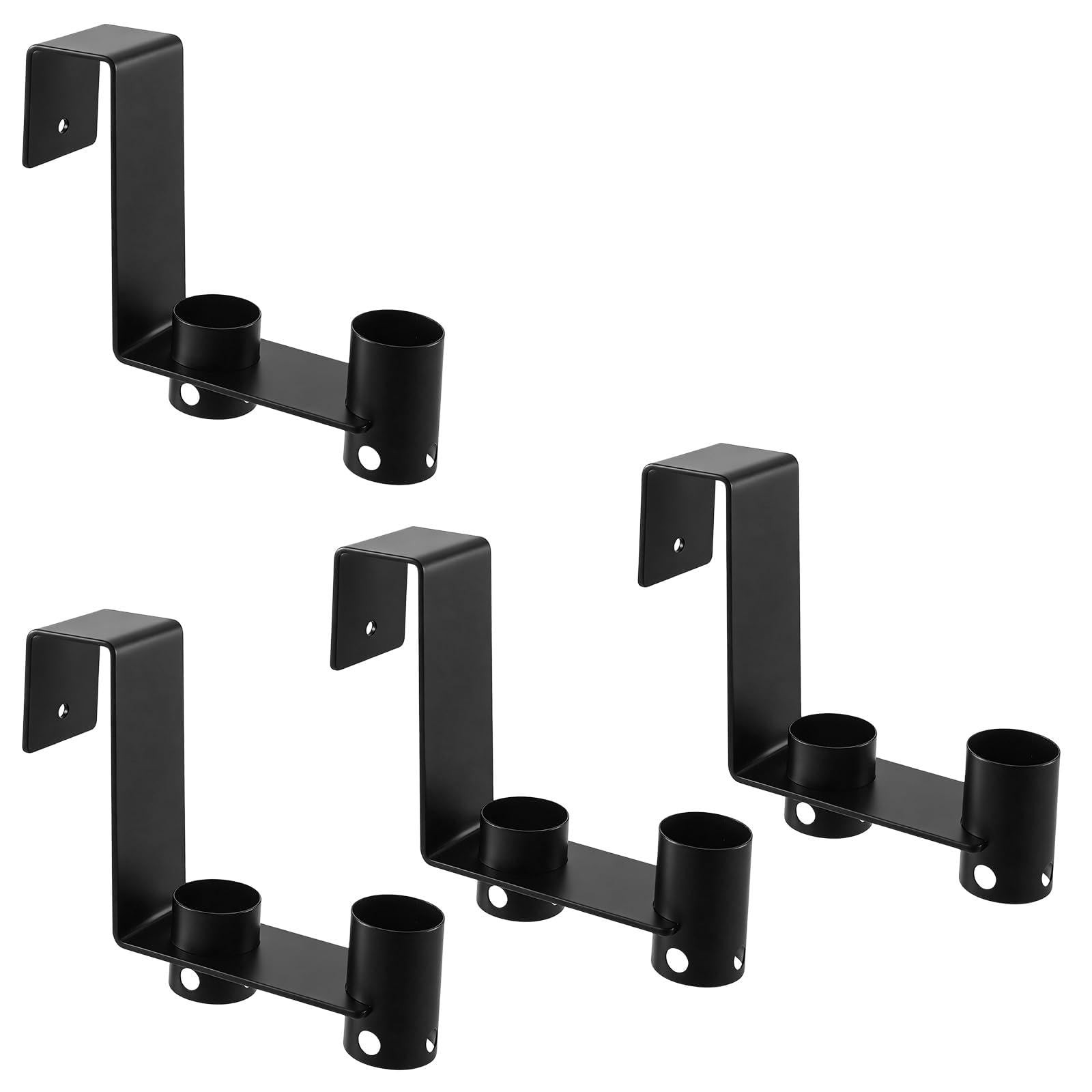4 Pcs Pool Fence Hooks Adjustable Metal Hangers for Organizing Pool Pole Leaf…