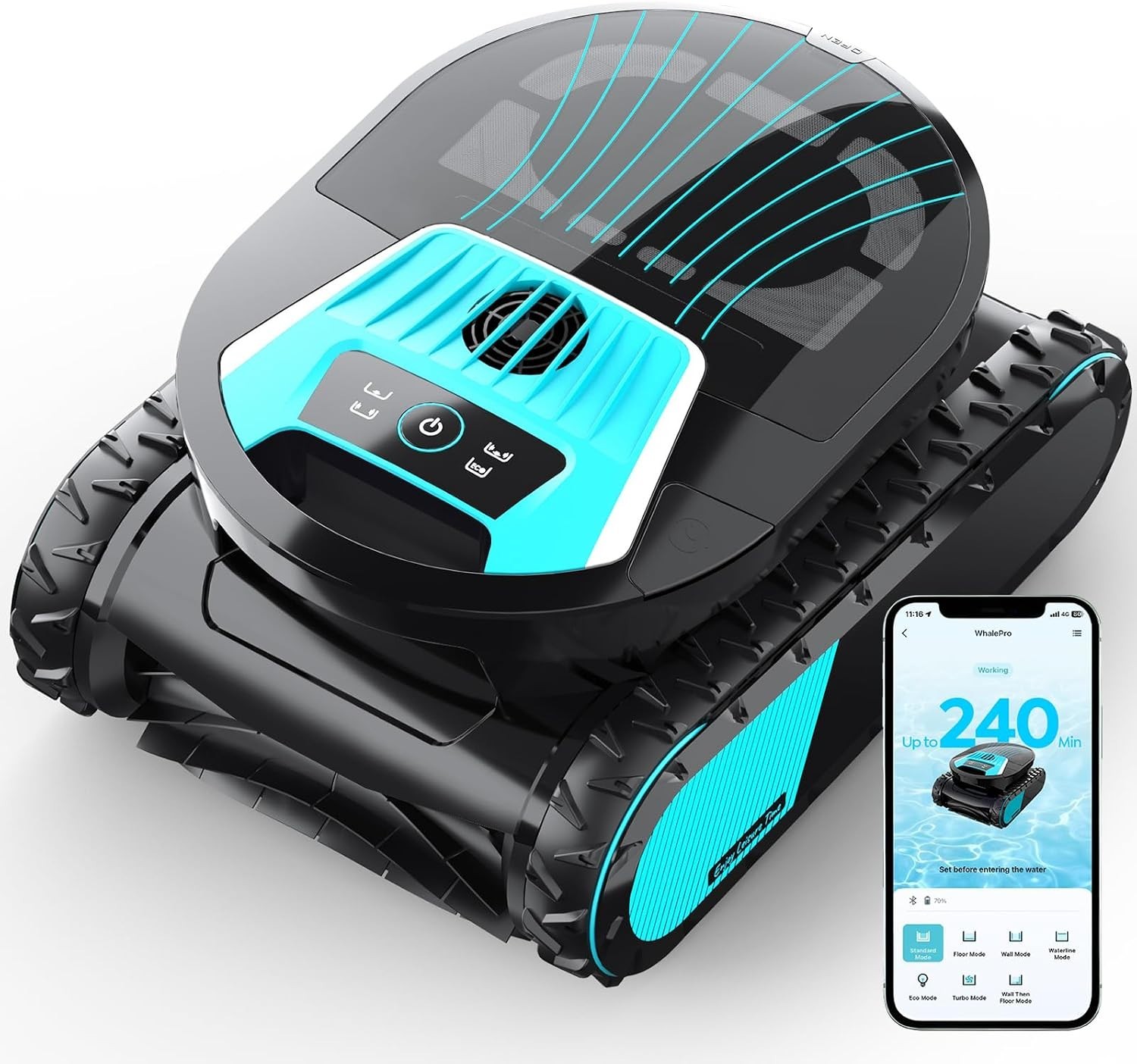 2026 Pleco Pro Cordless Robotic Pool Cleaner with Smart Navigation & App Control