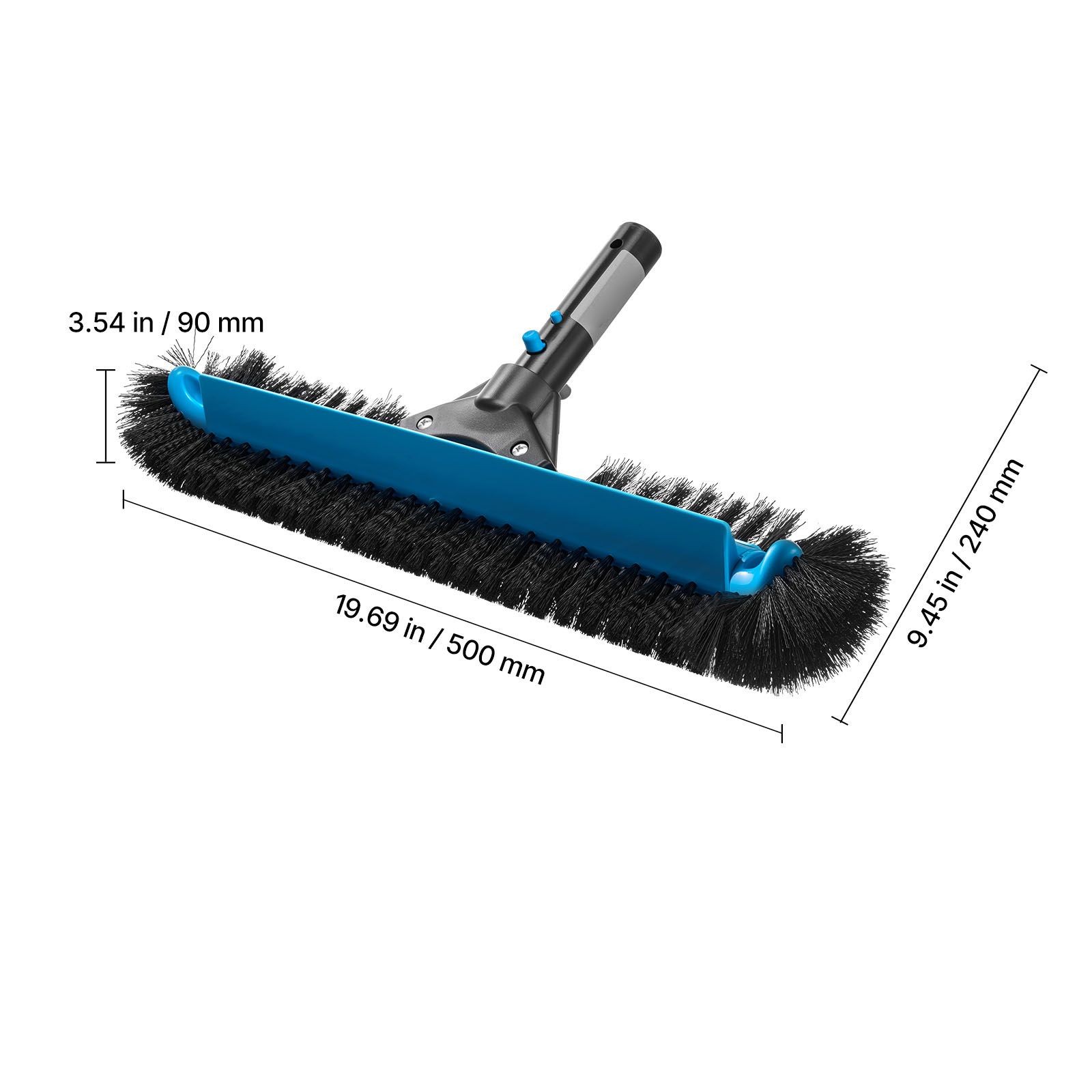 20in Pool Brush with 1¼in Universal Fit, Curved Edges Nylon Bristles