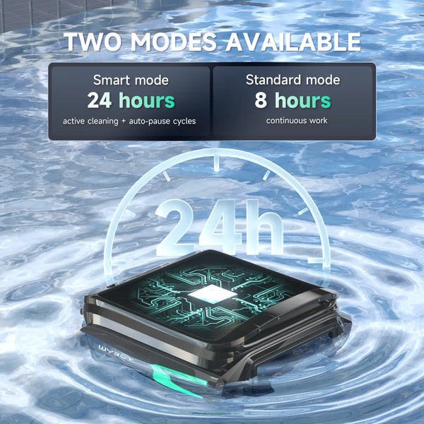 WYBOT C1 Robotic Pool Cleaner with F1 Solar Powered Surface Skimmer Bundle, New