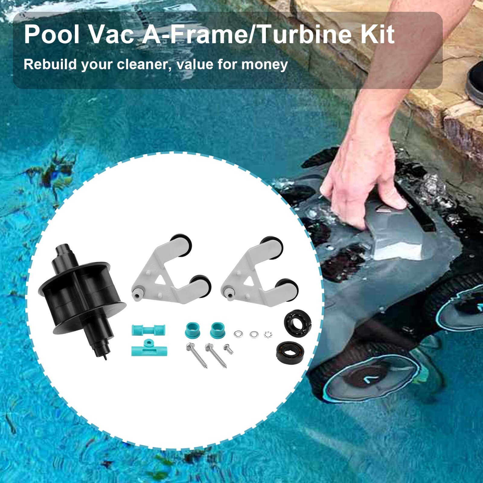 AXV621DAT Pool Vac A-Frame Turbine Kit Fits Hayward Aquabug Navigator Pro Ultra