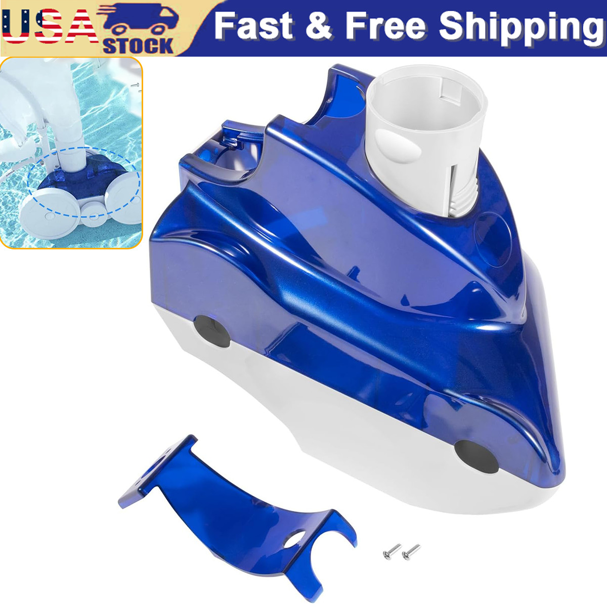 Polaris 9-100-7030 Top & Base Assembly for Pool Cleaner Models 360 & 380 – Blue